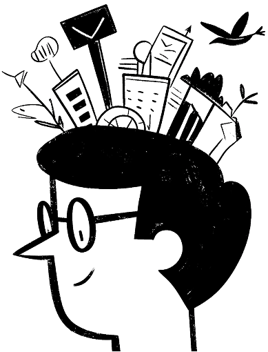 Ilustração Pessoa e cidade